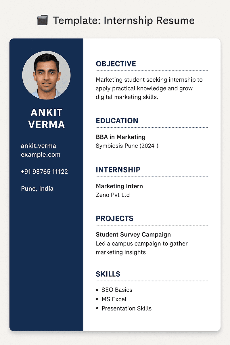 Internship Resume Template