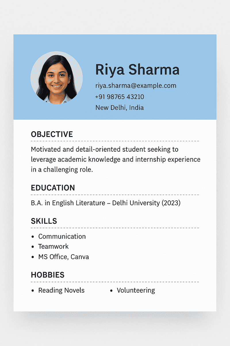 Student Simple Template