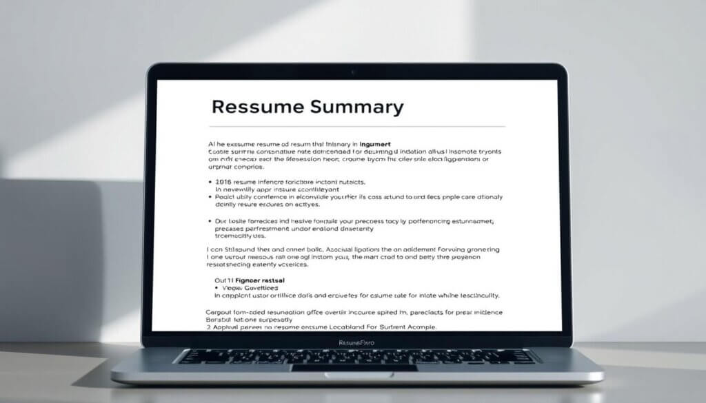 professional resume summary
